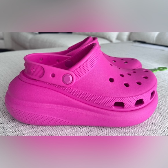 Crocs Platform Crush Iconic Comfort Clog Shoes Size 8 Men's 10 Women Pink - Picture 2 of 12